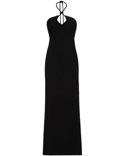 Proenza Schouler Vestido largo con cuello halter - Negro