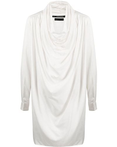 Julius Chemise à design drapé - Blanc