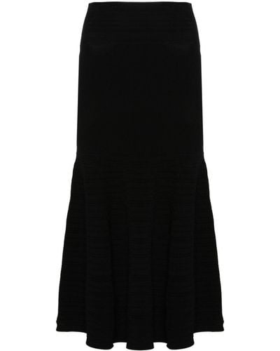 Victoria Beckham フレア ニットスカート - ブラック