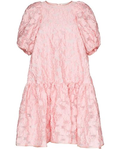 Cecilie Bahnsen Alexa Embroidered & Fil Coupé Mini Dress - Pink