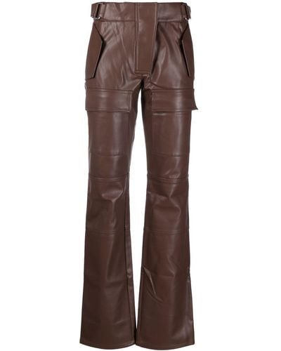 MISBHV High-rise Flared Pants - Brown