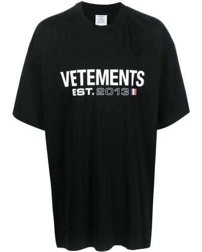 Vetements Logo-print T-shirt - Black
