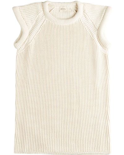 Tod's Knitted Cotton Top - Natural