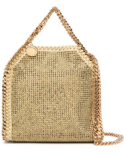Stella McCartney Mini Falabella Embellished Shoulder Bag - Natural