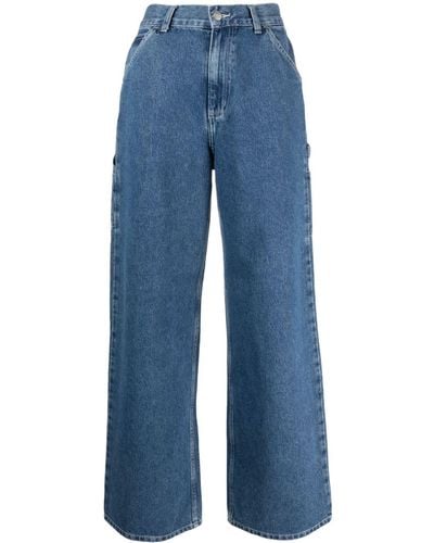 Carhartt Weite High-Waist-Jeans - Blau