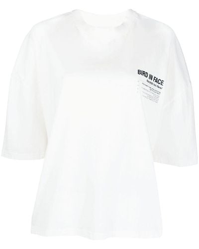 Henrik Vibskov Camiseta What Does It Mean - Blanco