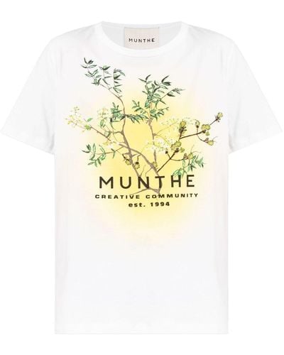 Munthe Omeo Logo-print T-shirt - Metallic
