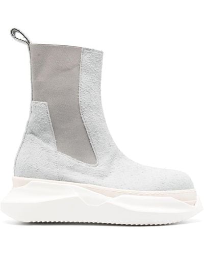 Rick Owens Beatle Turbo Cyclops Panelled Boots - White