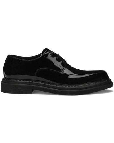 Dolce & Gabbana Derbies en cuir verni - Noir