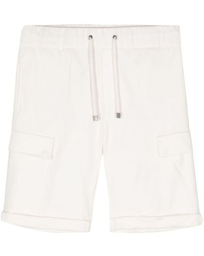 Peserico Drawstring-waist Cotton Shorts - White