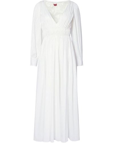 Altuzarra Kathleen シャーリング ドレス - ホワイト