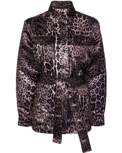 Cynthia Rowley Leopardess Leopard-print Jacket - Black