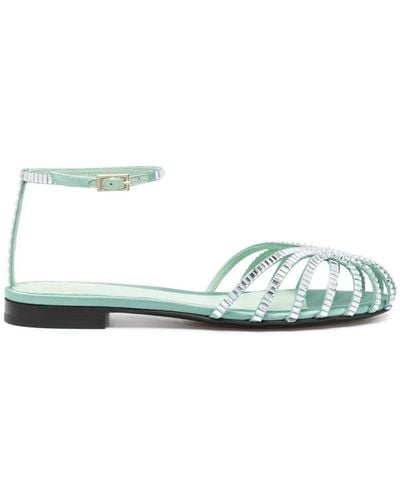 ALEVI Rebecca Crystal-embellished Sandals - Green