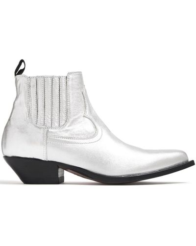 Sonora Boots Hidalgo 35mm Leather Ankle Boots - White