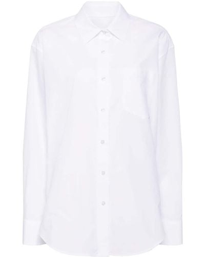 Alexander Wang Chemise en coton à coupe oversize - Blanc