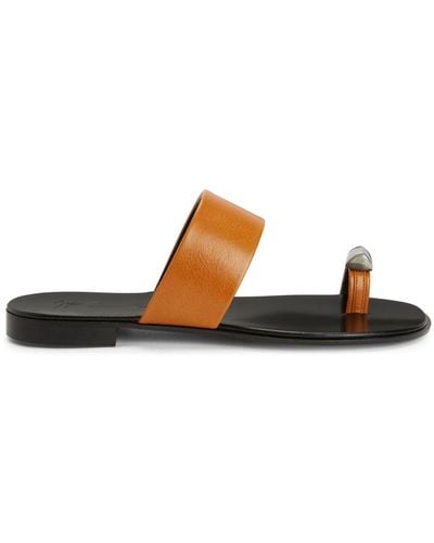 Giuseppe Zanotti Norbert Leather Sandals - Brown