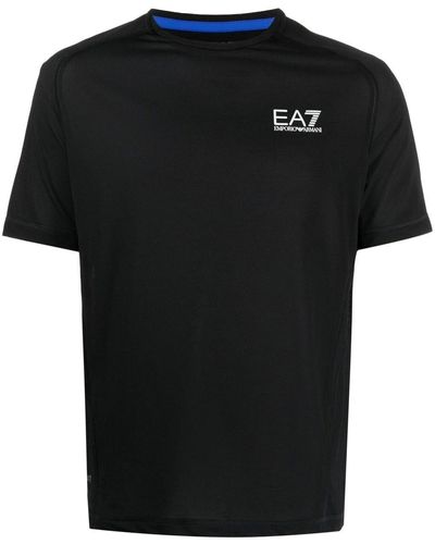EA7 ロゴ Tシャツ - ブラック