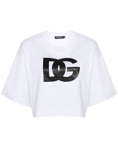 Dolce & Gabbana クロップド Tシャツ - ホワイト