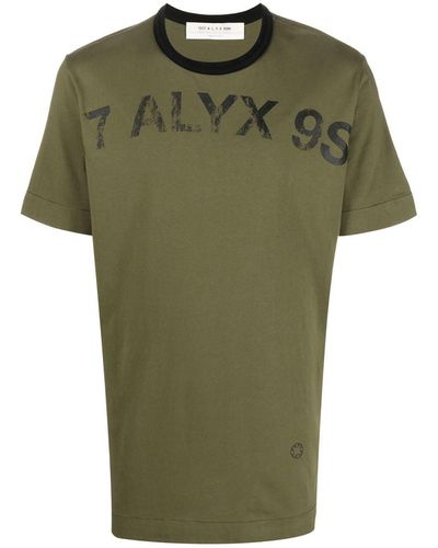 1017 ALYX 9SM Camiseta con logo estampado - Verde