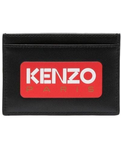 KENZO ロゴパッチ カードケース - レッド
