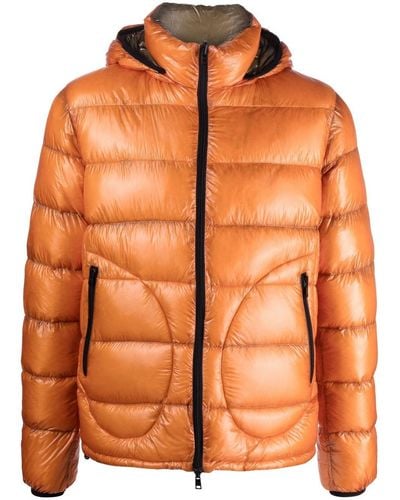 Herno Goose-down Reversible Hooded Jacket - Orange