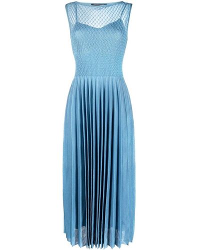 Antonino Valenti Pleated Skirt Dress - Blue