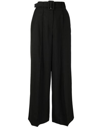 ROKH Pantalon à taille ceinturée - Noir