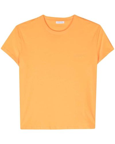 Patrizia Pepe Logo-lettering Cotton T-shirt - Orange