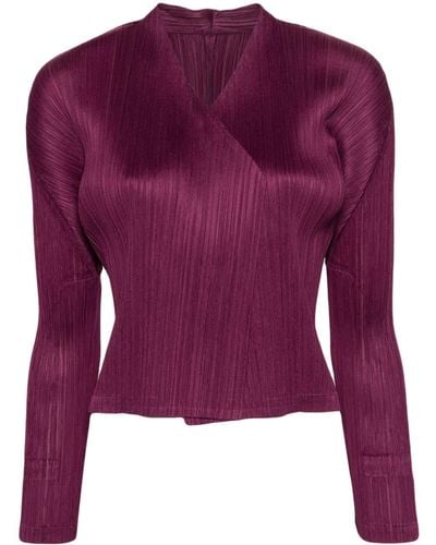 Pleats Please Issey Miyake Veste plissée Monthly Colors: May - Violet