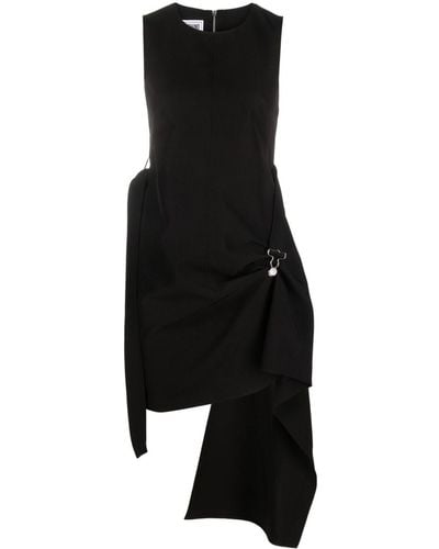 Moschino Jeans Sleeveless Draped Mini Dress - Black