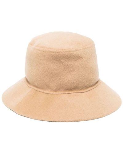 P.A.R.O.S.H. Wool Slip-on Bucket Hat - Natural