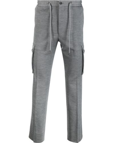 Corneliani Drawstring-fastening Straight-leg Pants - Grey