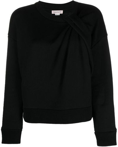 Alexander McQueen Sweatshirt mit Knotendetail - Schwarz