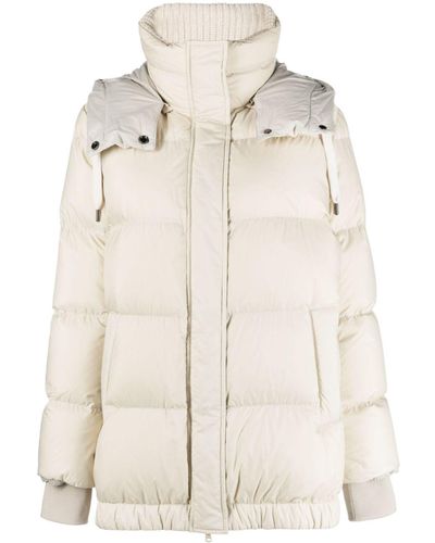Brunello Cucinelli Hooded Padded Jacket - Natural