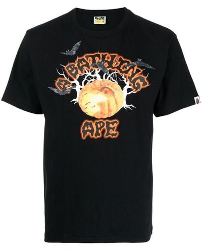A Bathing Ape Camiseta con motivo gráfico - Negro