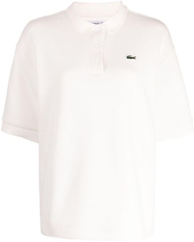 Lacoste Logo-appliqué Cotton Polo Shirt - White