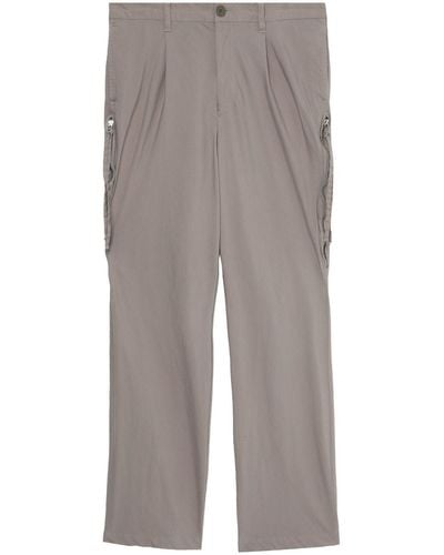 Undercover Pantalon droit à détails de zips - Gris