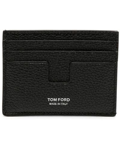 Tom Ford Logo-stamp Leather Wallet - Black