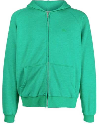 ERL Logo-print Zip-up Hoodie - Green