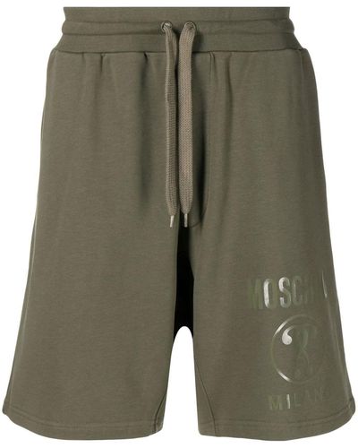 Moschino Tonal-logo Track Shorts - Green