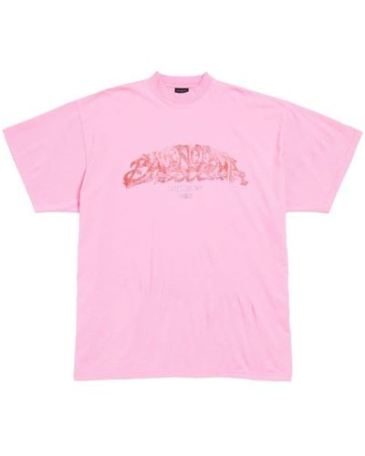 Balenciaga T-shirt Offshore en coton - Rose