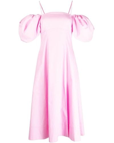 Rejina Pyo Oksana Puff-sleeve Cotton Dress - Pink