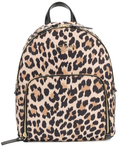 Kate Spade Leopard Print Backpack - Brown