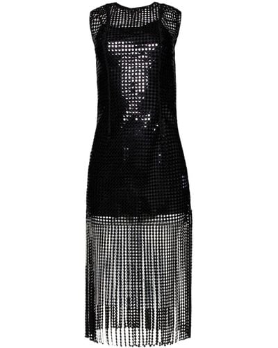 Christopher Esber Sequined Tassel Midi Dress - Black