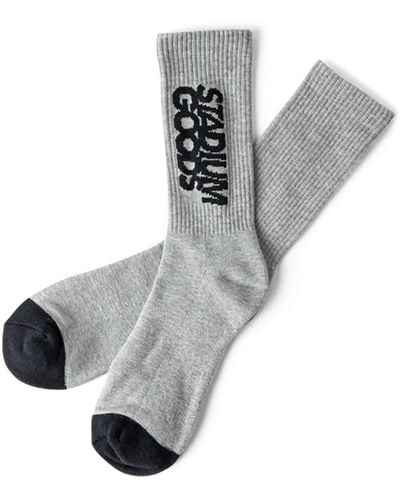 Stadium Goods Logo "varsity Grey" Crew Socks