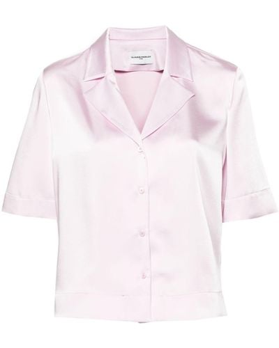 Claudie Pierlot Overhemd Met Satijnen Afwerking - Roze
