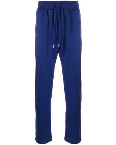 Kiton Jersey-knit Cotton Track Pants - Blue
