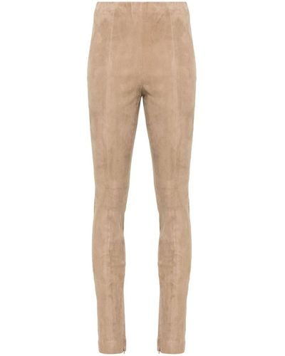 Polo Ralph Lauren Panelled Suede leggings - Natural