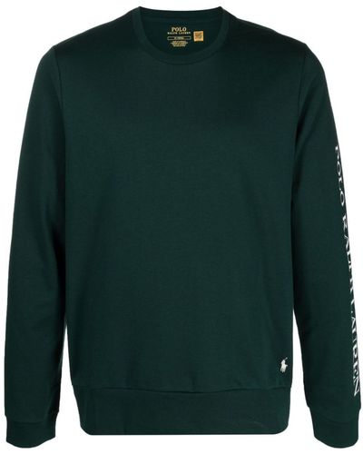 Polo Ralph Lauren Embroidered-logo Cotton Sweatshirt - Green