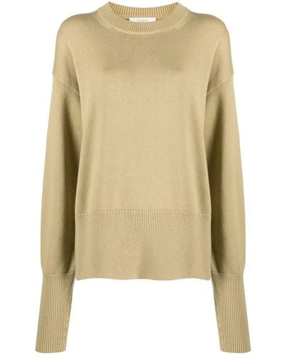 Studio Nicholson Shiso Asymmetric-hem Wool Blend Sweater - Natural